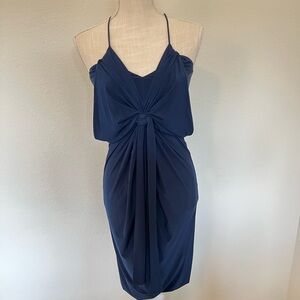 Misa los angeles domino tie front mini dress Navy size XS